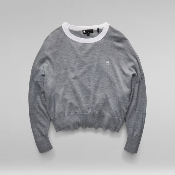 G-Star Raw Core Knitted Wool Sweater in Grey Heather - Picture 4 of 9